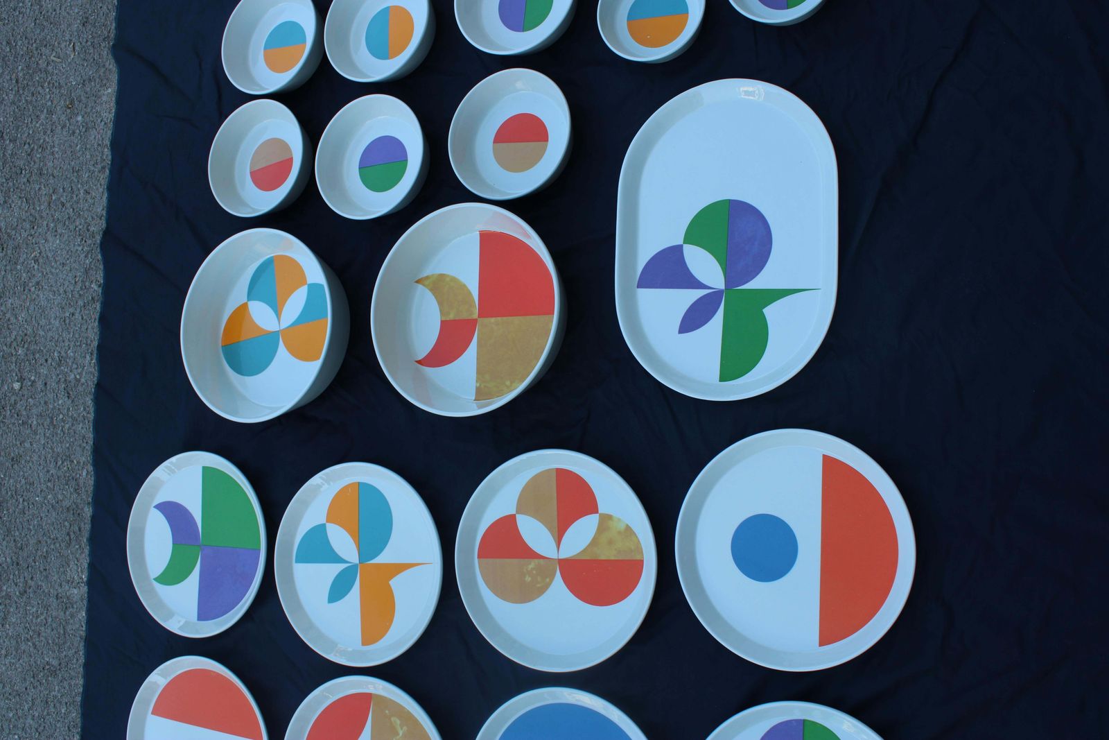 Rare  Unica Collection Dishes Gio Ponti Franco Pozzi 1960 27 Pieces Multicolor photo Home Decor