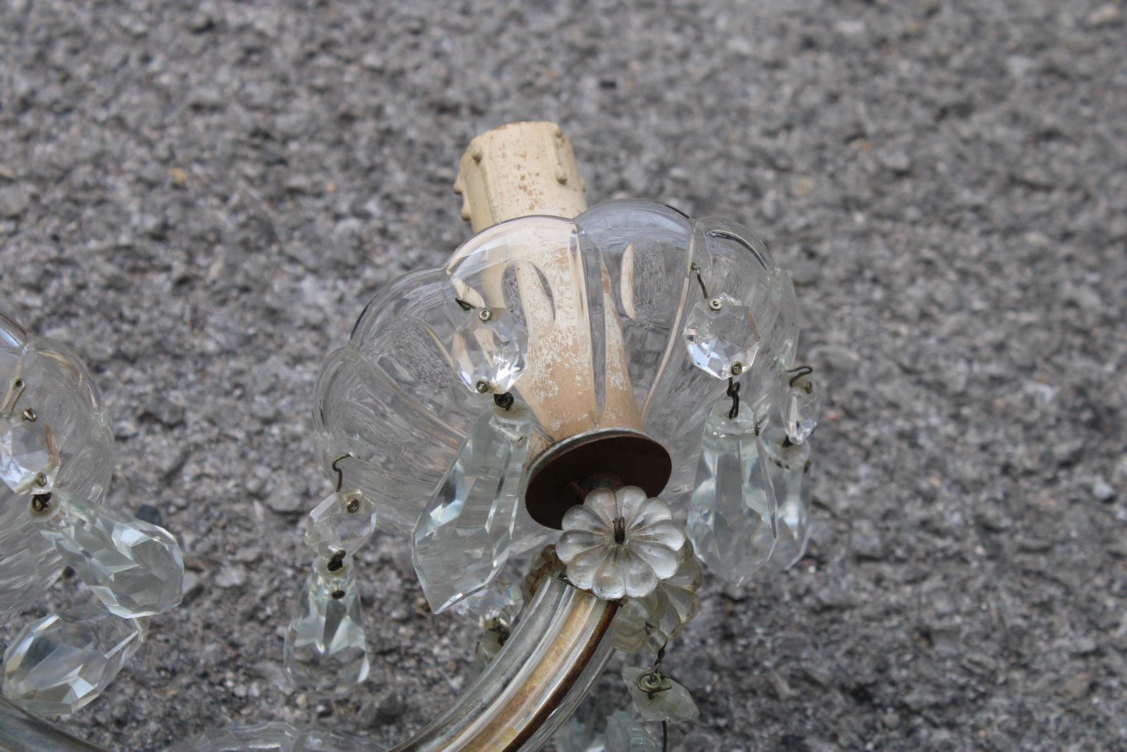 Pair Of Maria Theresa Crystal Wall Lamps 1940 photo vinterior