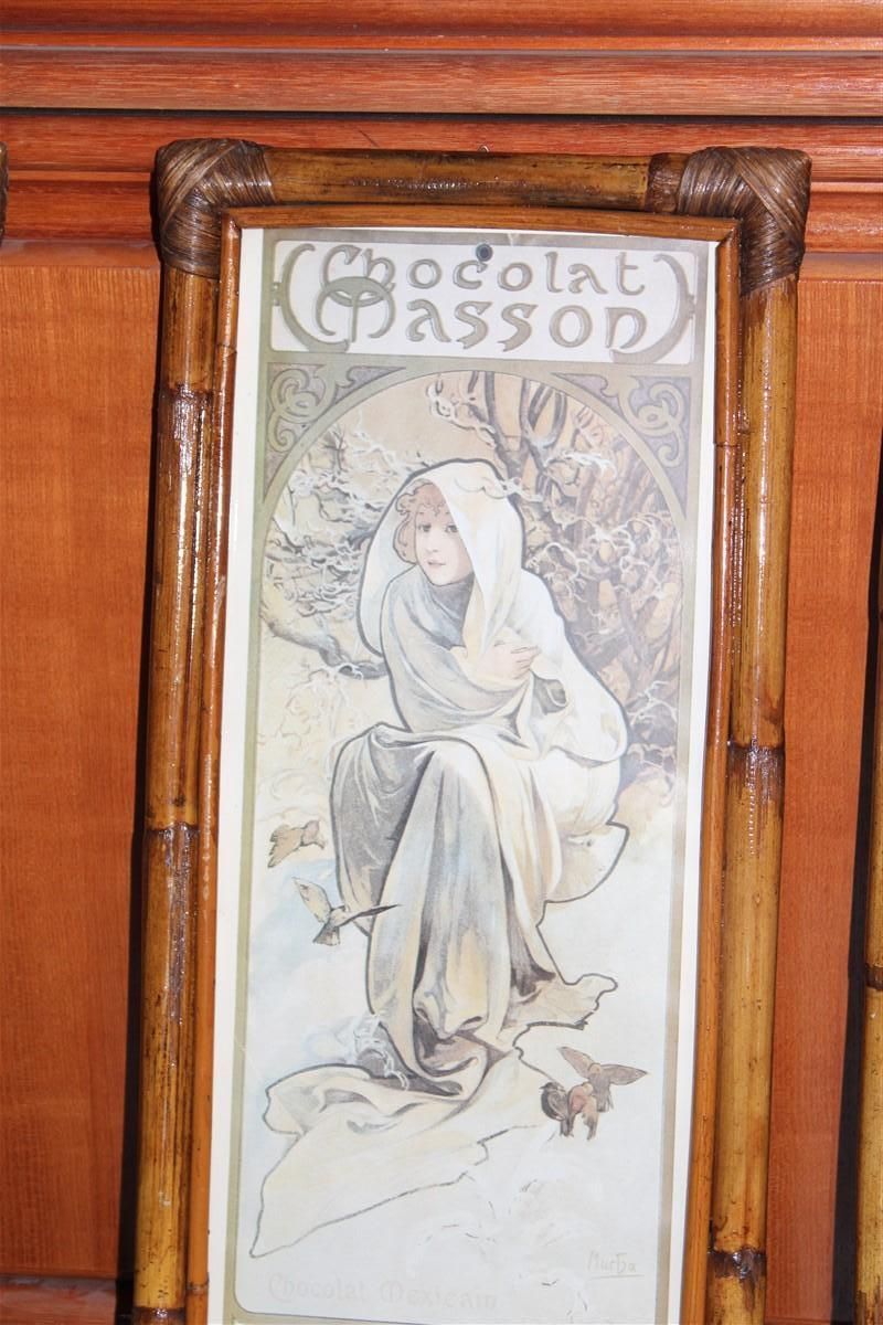 Picture Frames Bamboo Figures Of Women Art Nouveaux Calendar Year 1887 photo 1912.0