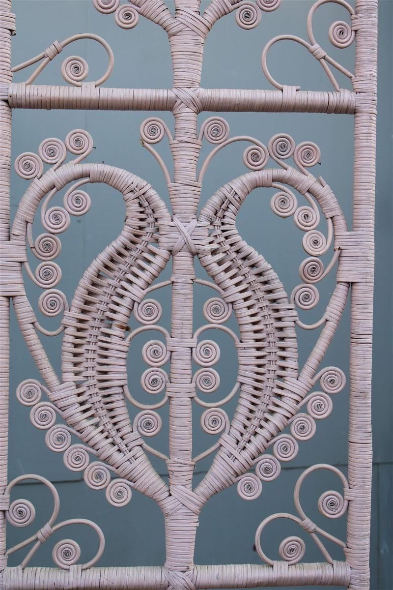 photo for sale Hand Woven Bamboo Screen Partition Italian 1960s Pink