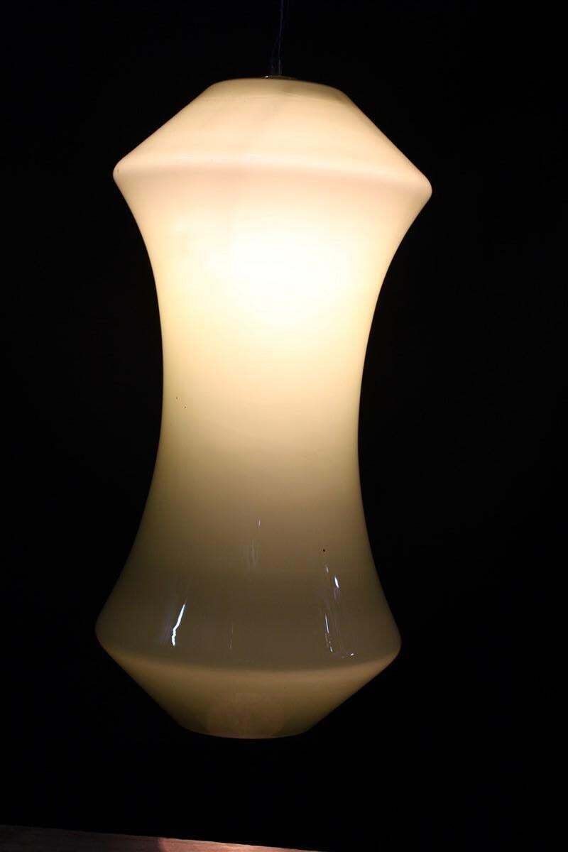 Lighting Ceiling Lamp Vistosi Mid Century Italian Design Green Clessidra 1950s photo
