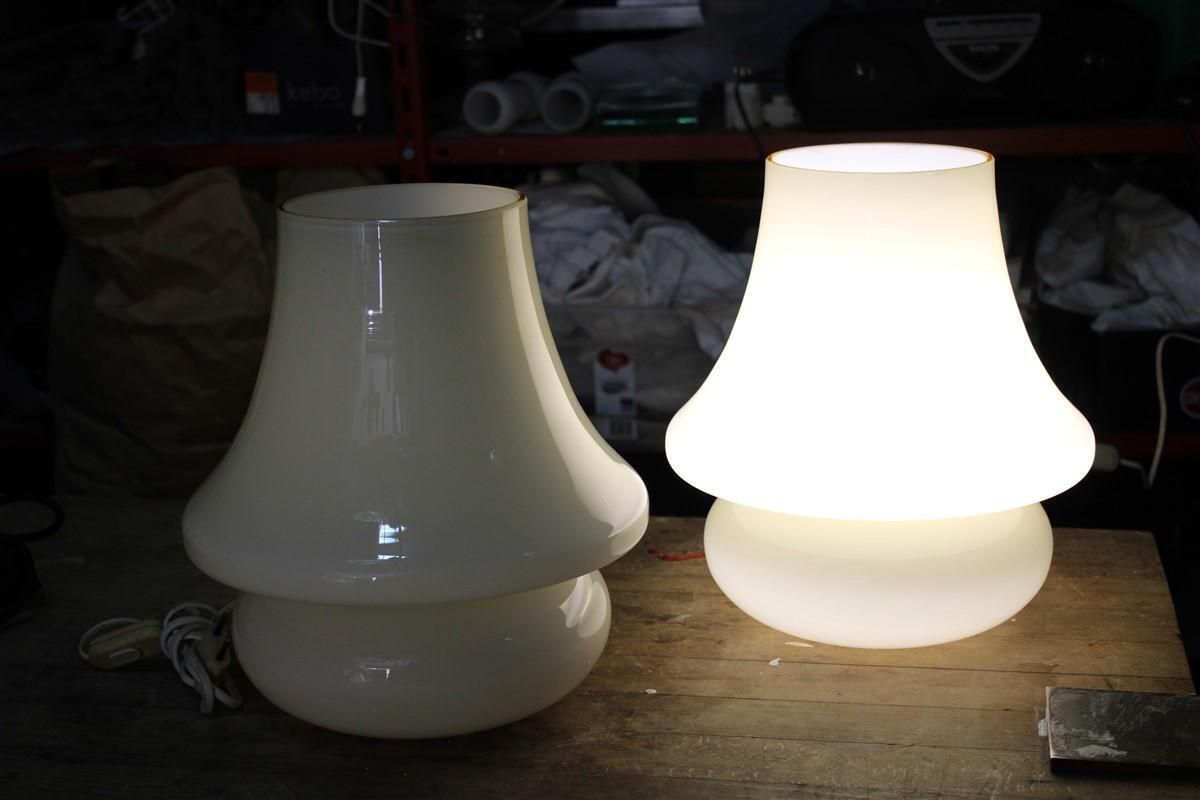 Mushroom Table Lamps In Murano Glass Venini Style Design 1970s photo buy