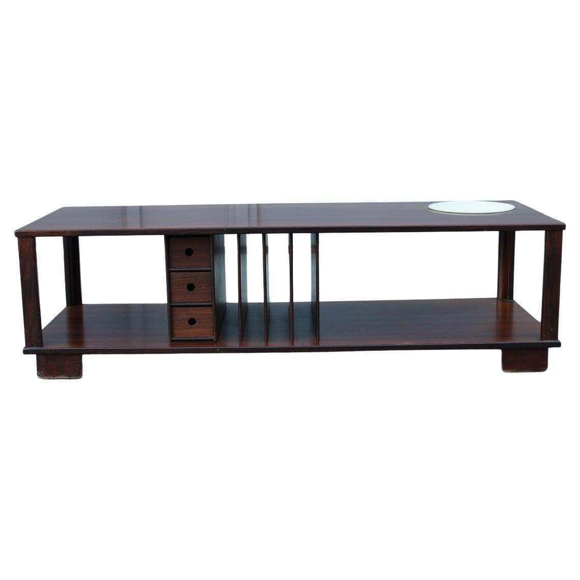 Mid Century Minimalist Design Low Tv Table In Rational  Design 1960s Teak