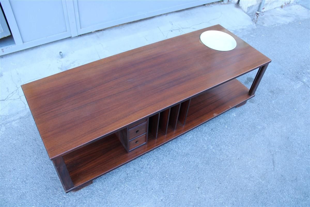 photo vintage Mid Century Minimalist Design Low Tv Table In Rational  Design 1960s Teak