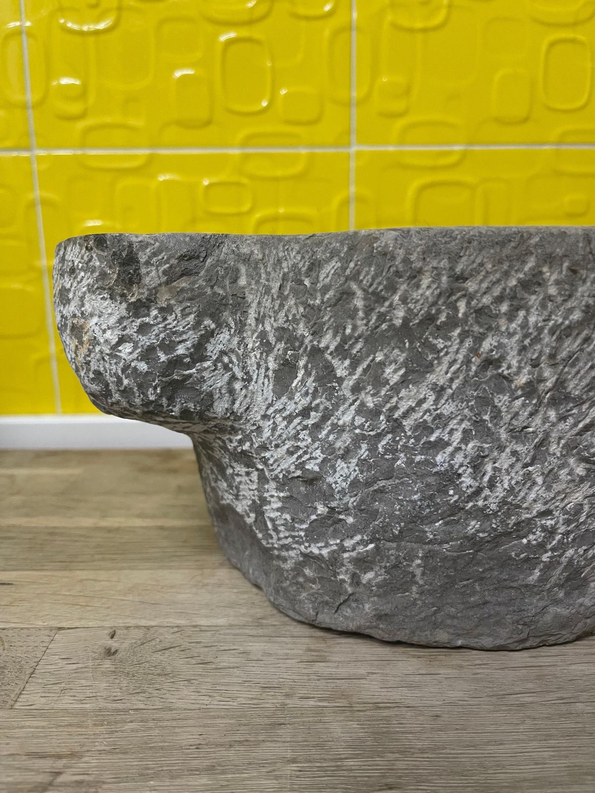 Round Hand Carved Italian Gray Marble Pesto Mortar From The 19th Century photo 1593.0