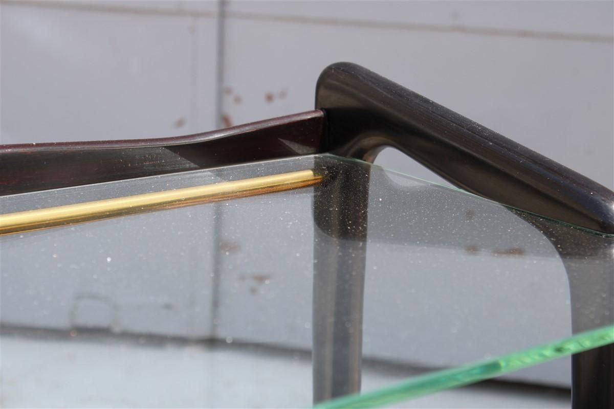 2656.0 Small Bedside Tables  Shelves Style Ico Parisi For Debaggis 1950s Brass photo