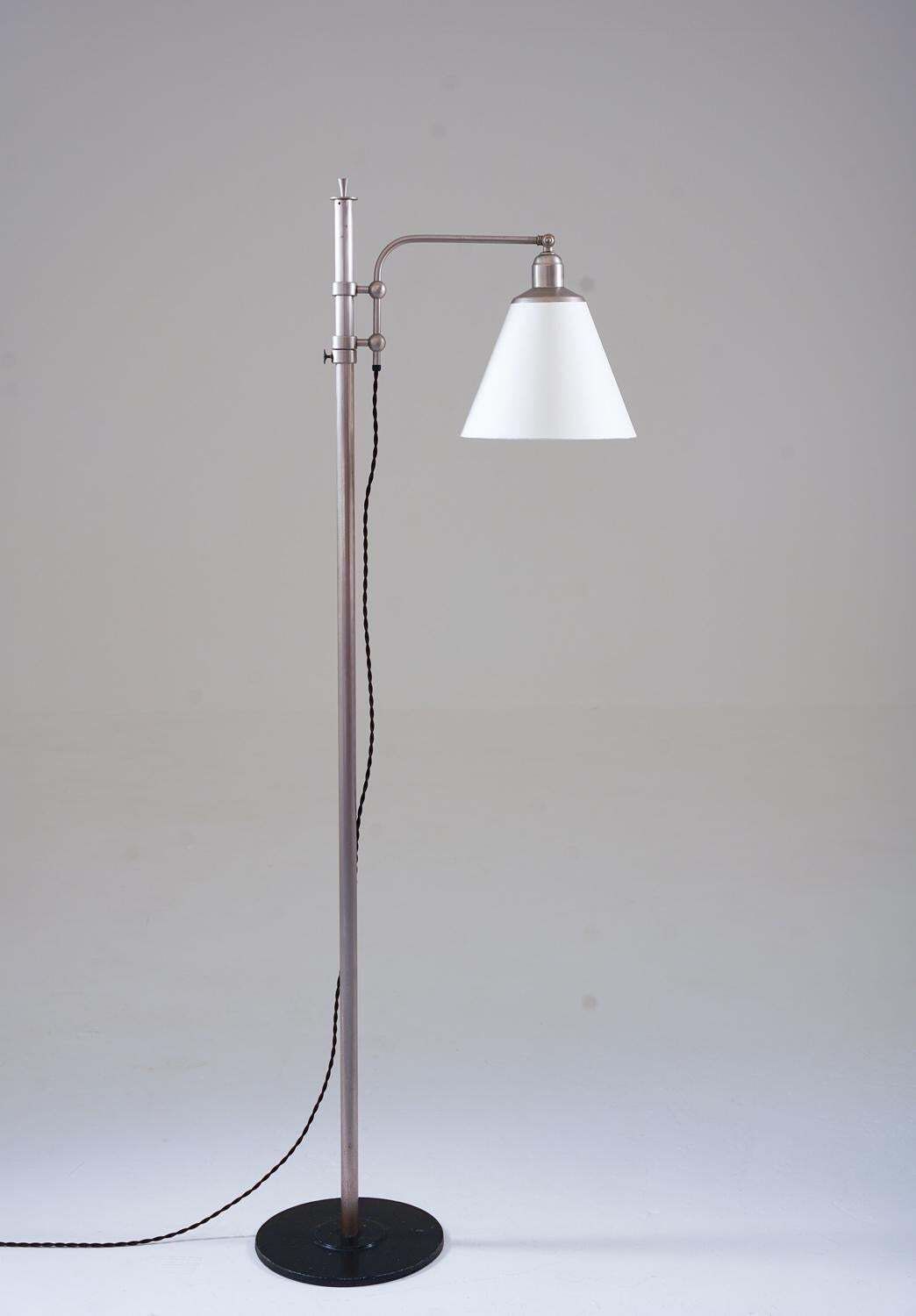 Swedish Functionalist Floor Lamp, "77116" By Elektriska Ab Chr Bergh & Co photo furniture