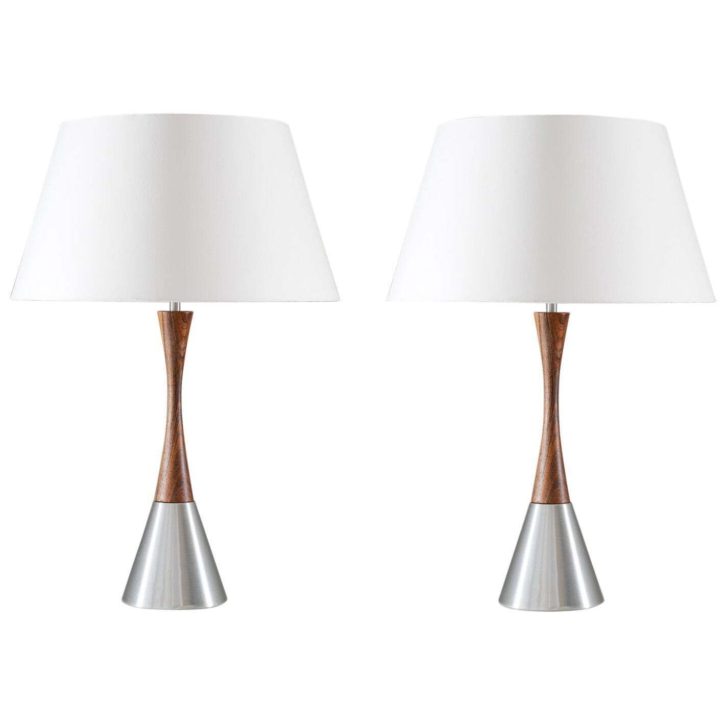 Pair Of Scandinavian Midcentury Table Lamps By Bergboms