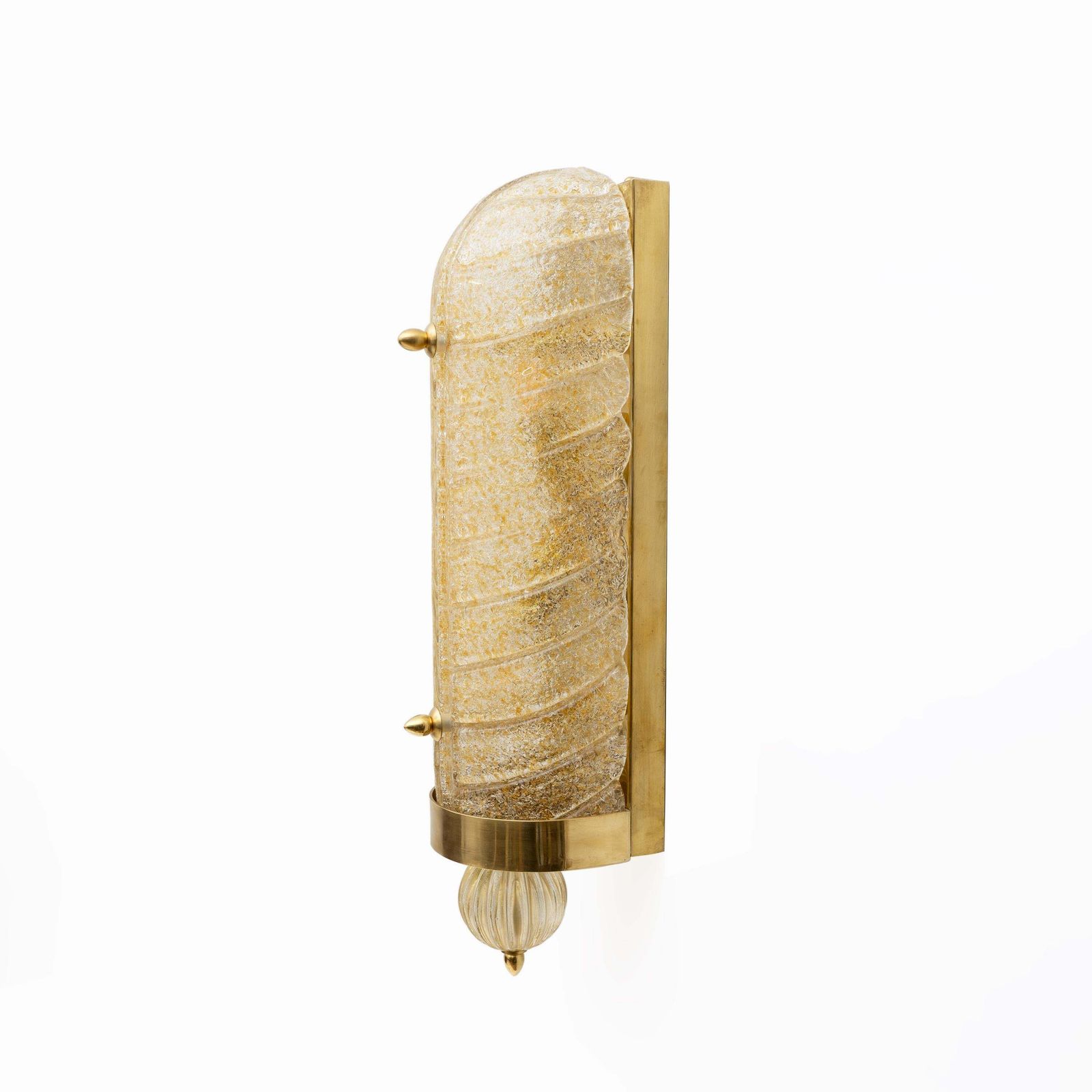 Pair Of Barovier & Toso Art Deco Style Brass And Murano Glass Sconces photo furniture