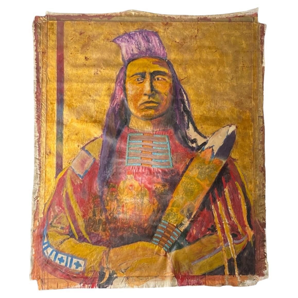 Stan Natchez (Shoshone/Paiute, B.1954) Crow On Gold