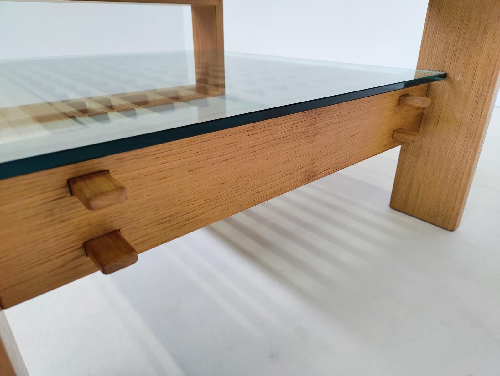 photo furniture Mid Century Modern Coffee Table By  Rivadossi, Wood And Glass, Italy