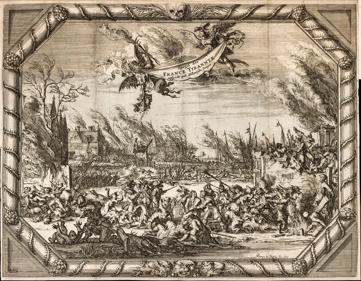 Scene Of Looting Of The French Army During The War In Holland