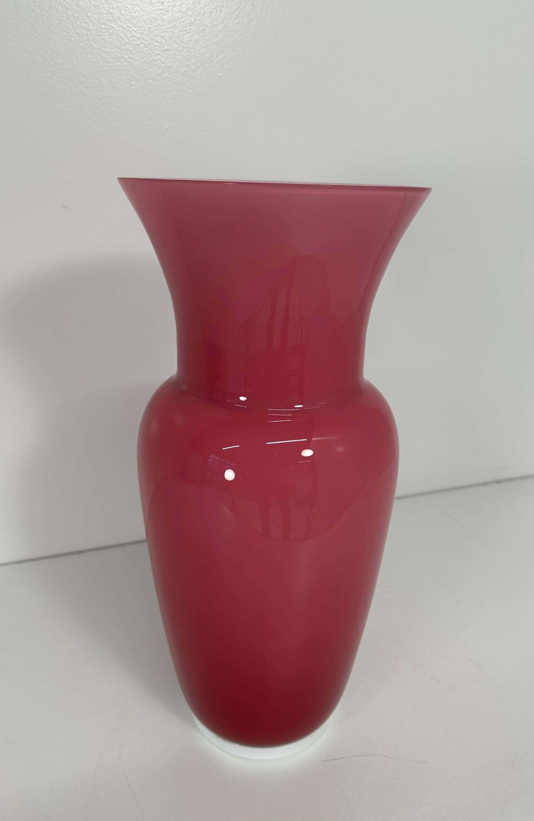 Italian Pink Murano Glass Vase, By Tommaso Buzzi, 1990s photo Home Decor