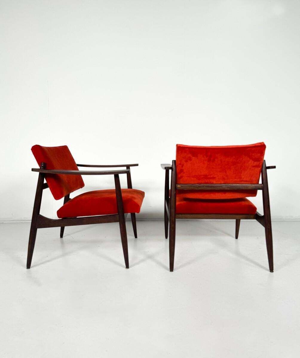 Pair Of Mid Century Armchairs In The Style Of Edmund Homa photo vinterior