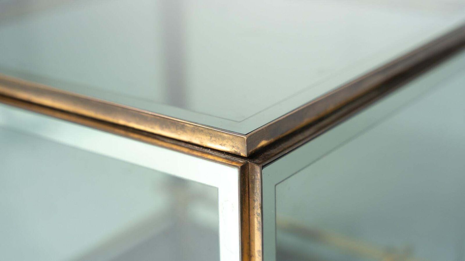 Mid Century Modern Coffee Table/ Bar, Metal And Glass, 1970s photo 1514.0