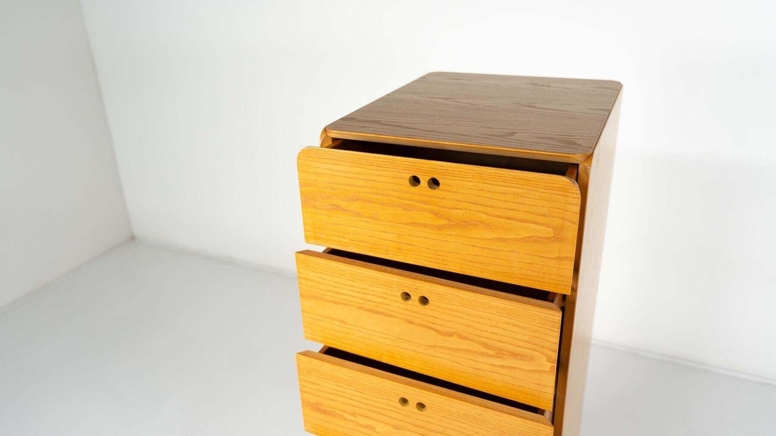 photo furniture Mid Century Wooden High Chest Of Drawer By Derk Jan De Vries