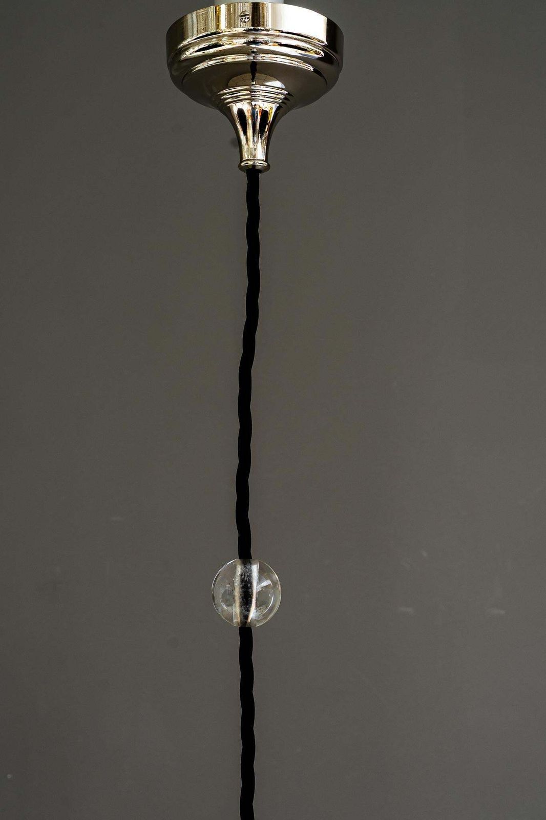 6x Nickel Plated Art Deco Pendants With Glass Sticks Vienna Around 1920s photo 2340.0