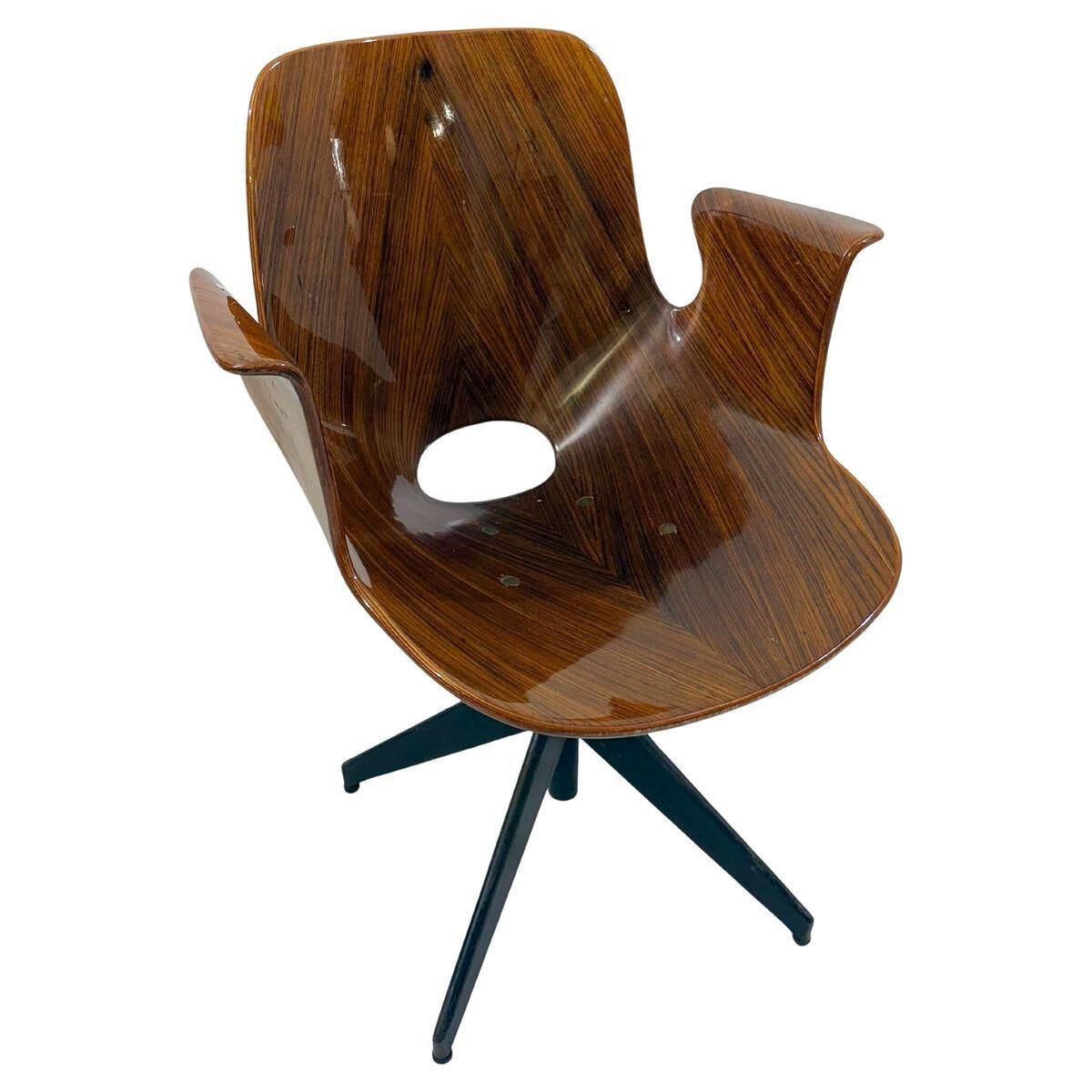 "Medea" Desk Chair By Vittorio Nobili For Fratelli Tagliablue, Italy, 1950s photo vinterior