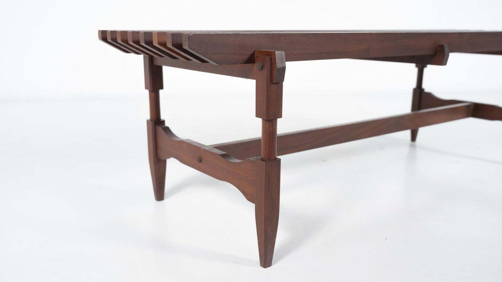 Mid Century Modern Wooden Bench By Ico And Luisa Parisi, Italy, 1950s photo vintage