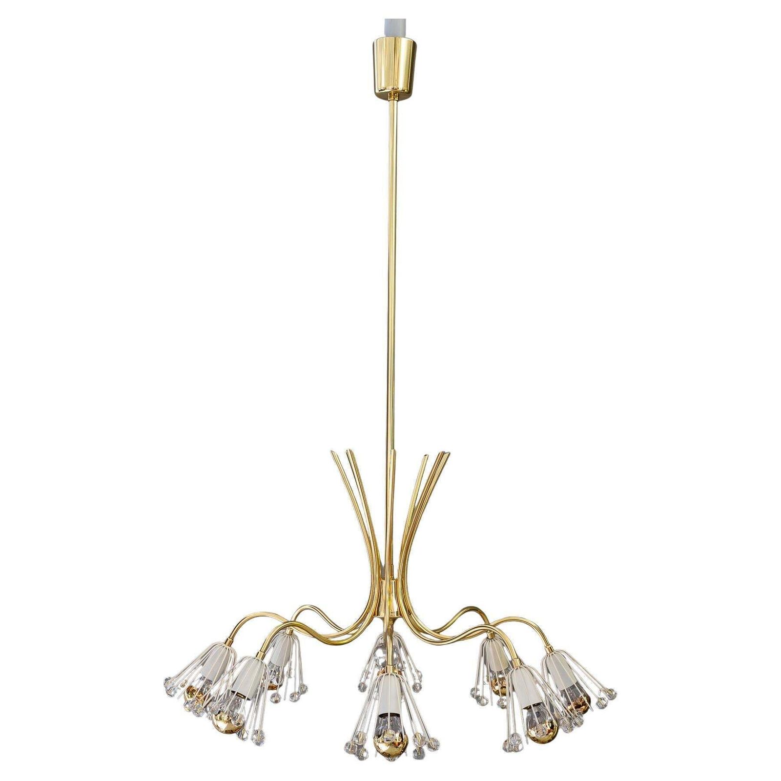 Chandelier By Emil Stejnar For Rupert Nikoll Vienna Around 1950s
