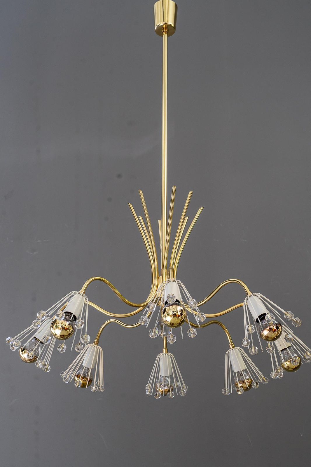 Chandelier By Emil Stejnar For Rupert Nikoll Vienna Around 1950s photo vintage