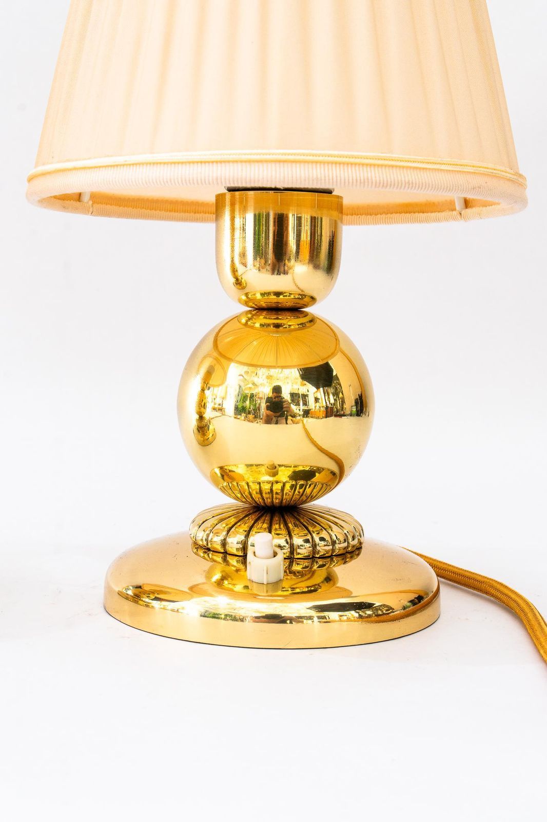 2 Rupert Nikoll Table Lamps With Fabric Shades Vienna Around 1950s photo 659.0