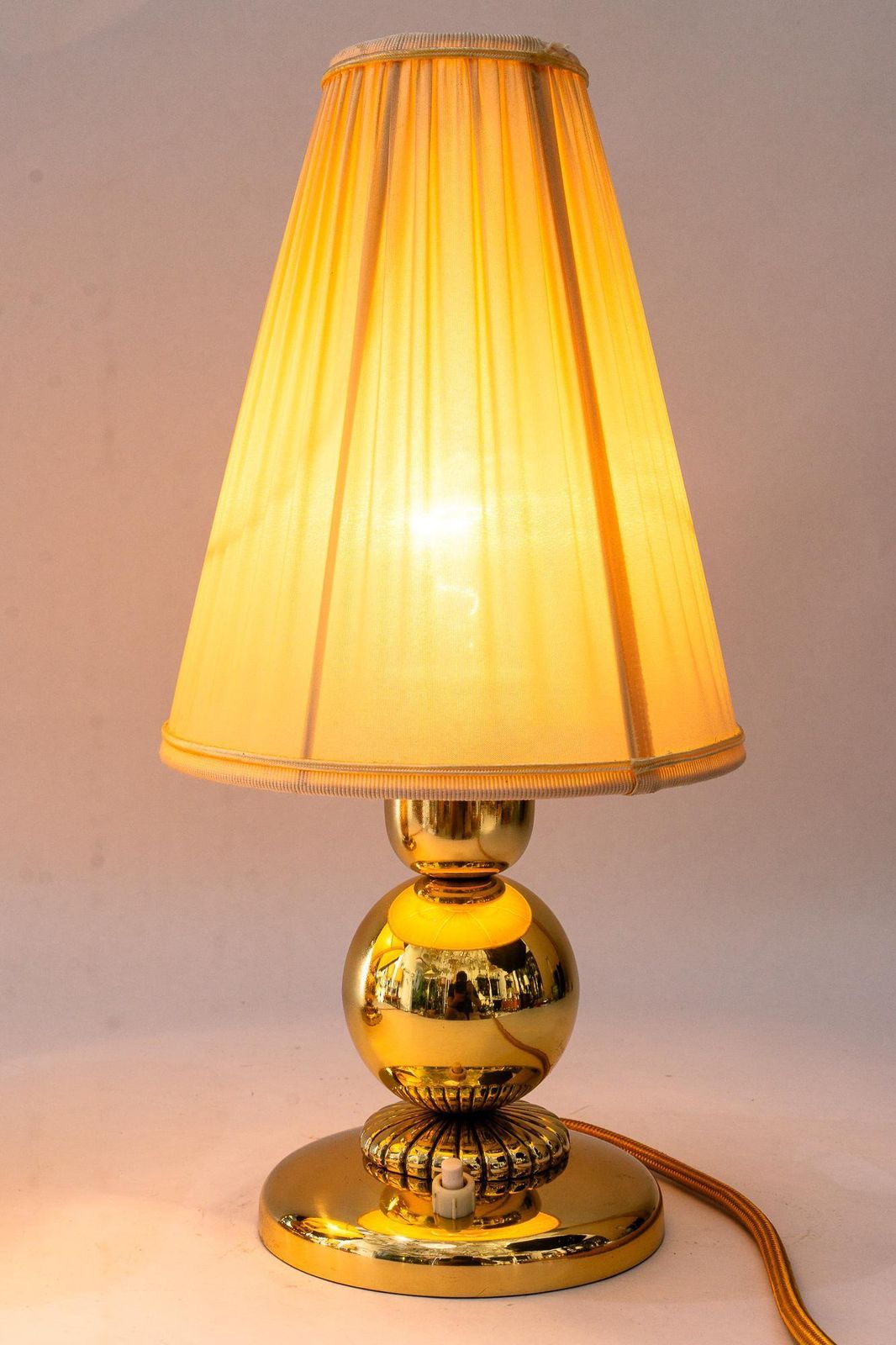 photo vinterior 2 Rupert Nikoll Table Lamps With Fabric Shades Vienna Around 1950s