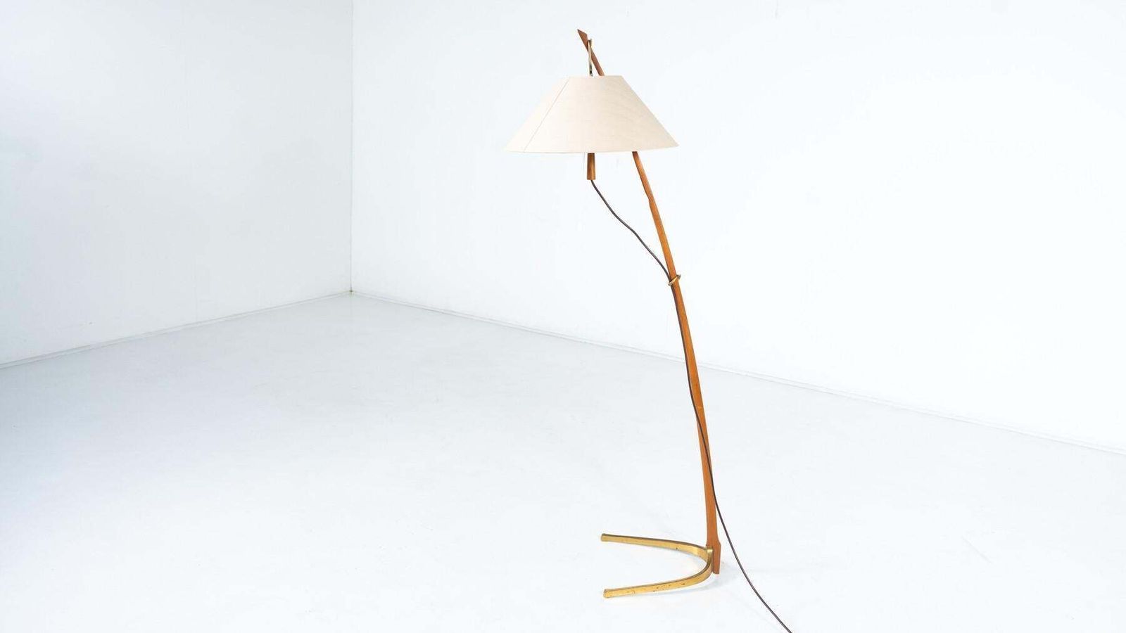 photo vintage Mid Century Floor Lamp Model 2076 "Dornstab" By J.T Kalmar, Austria, 1950s