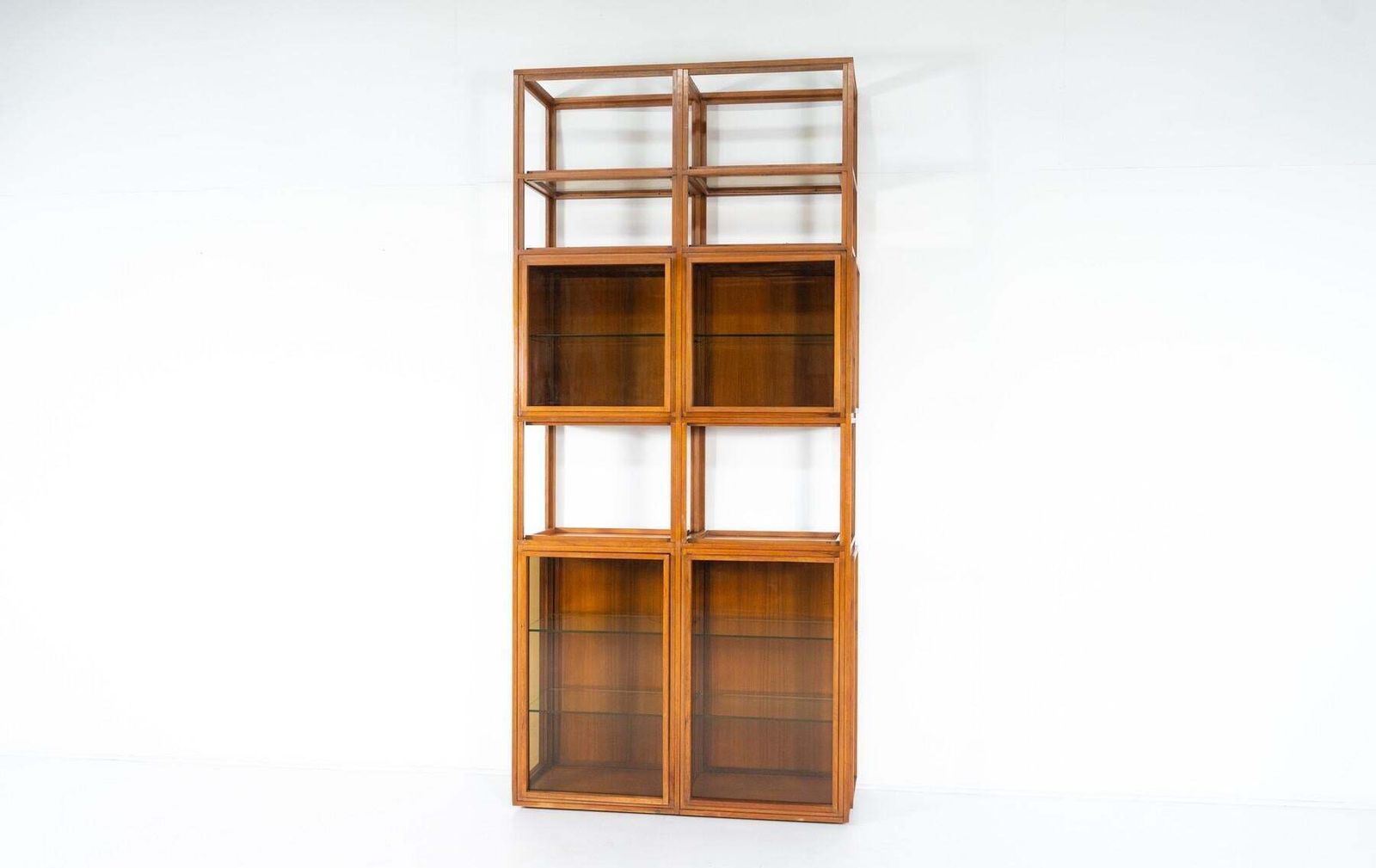 photo buy Mid Century Modern Shelves, Wood And Glass