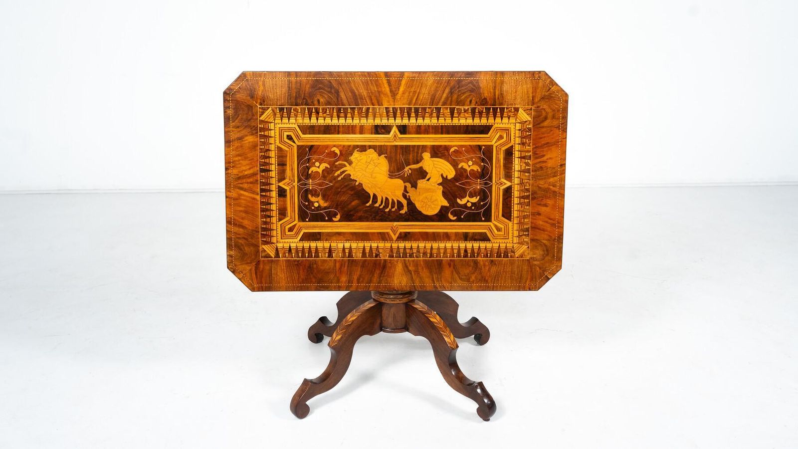 photo for sale 19th Century Tilt Top Table With Marquetry, Italy