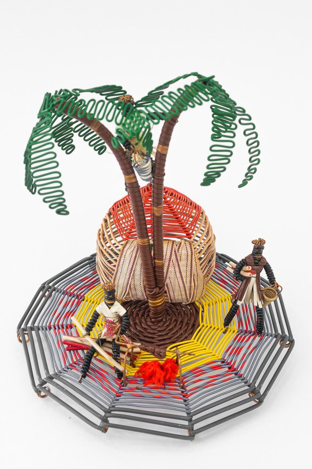 A Palm Scene Made Of Wire ( Handwork ) Vienna Around 1970s photo furniture