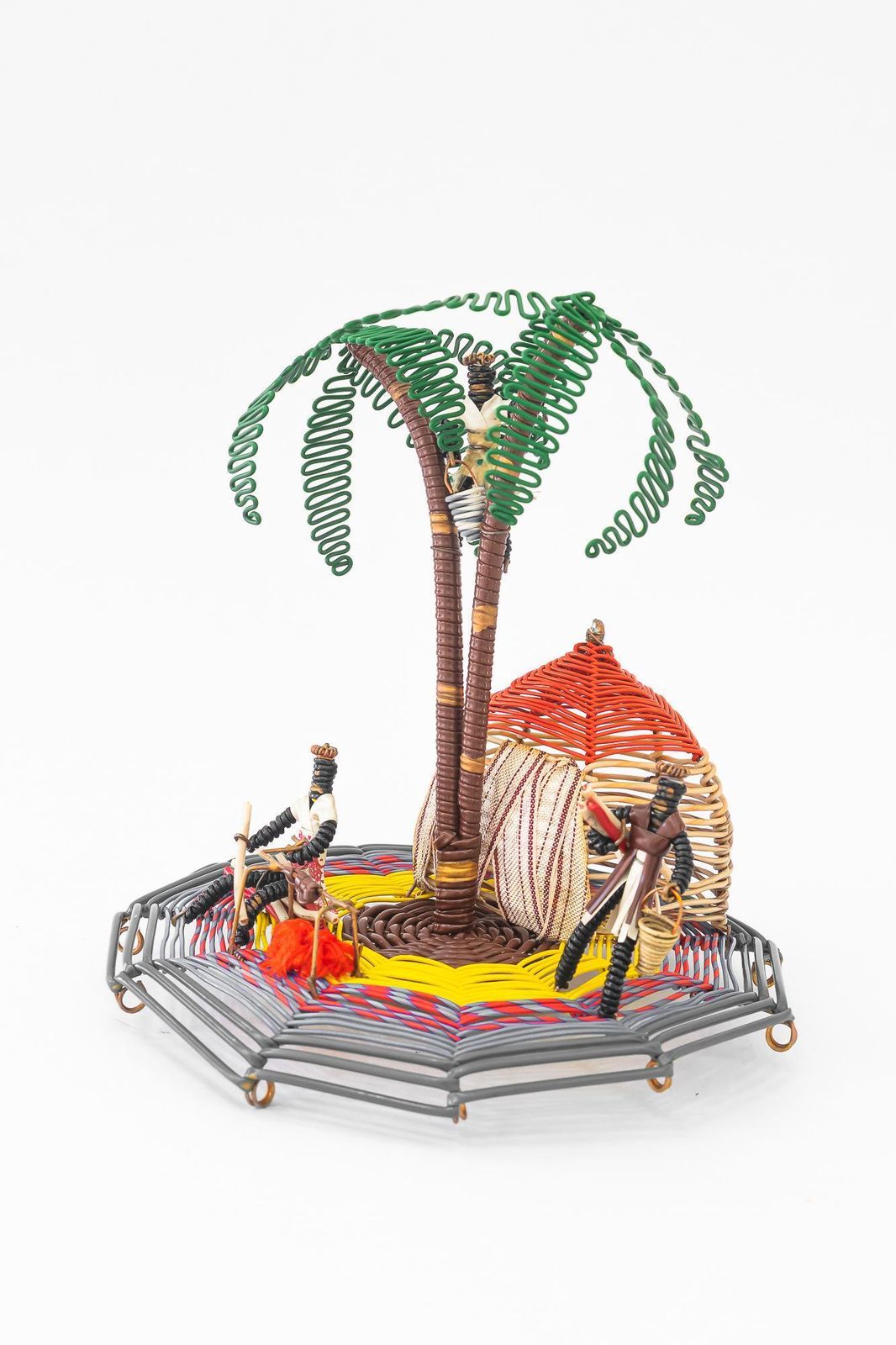 A Palm Scene Made Of Wire ( Handwork ) Vienna Around 1970s photo buy