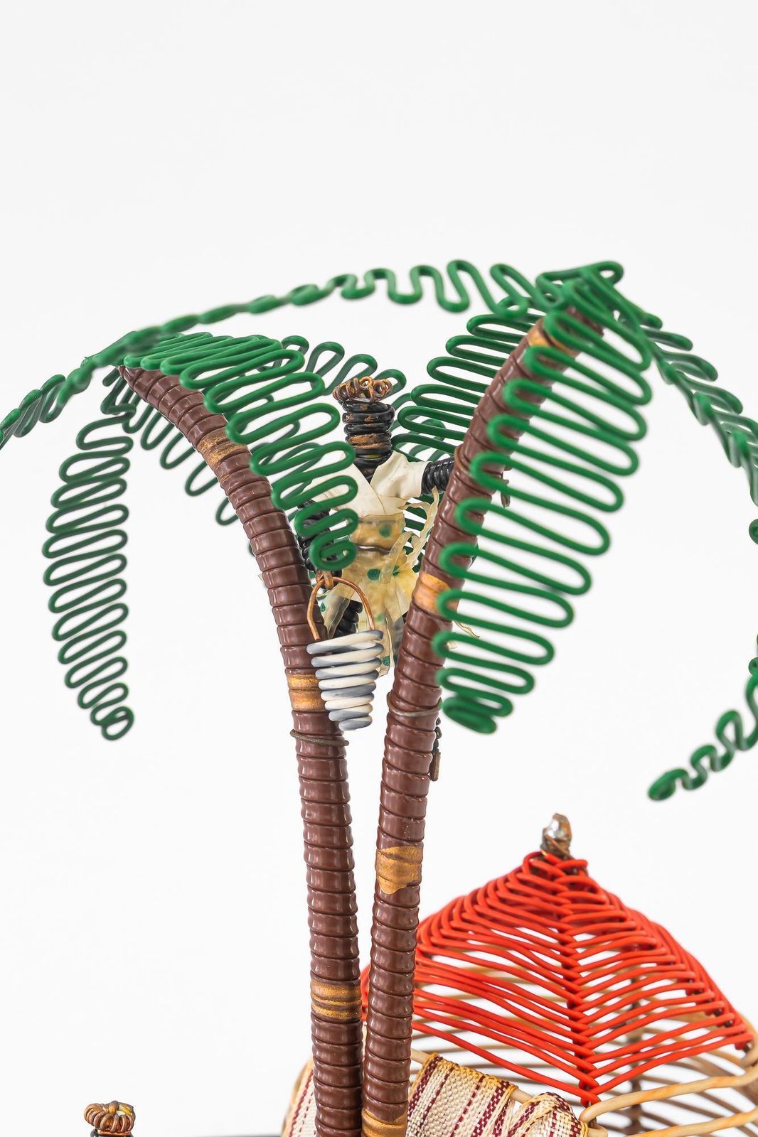 photo for sale A Palm Scene Made Of Wire ( Handwork ) Vienna Around 1970s