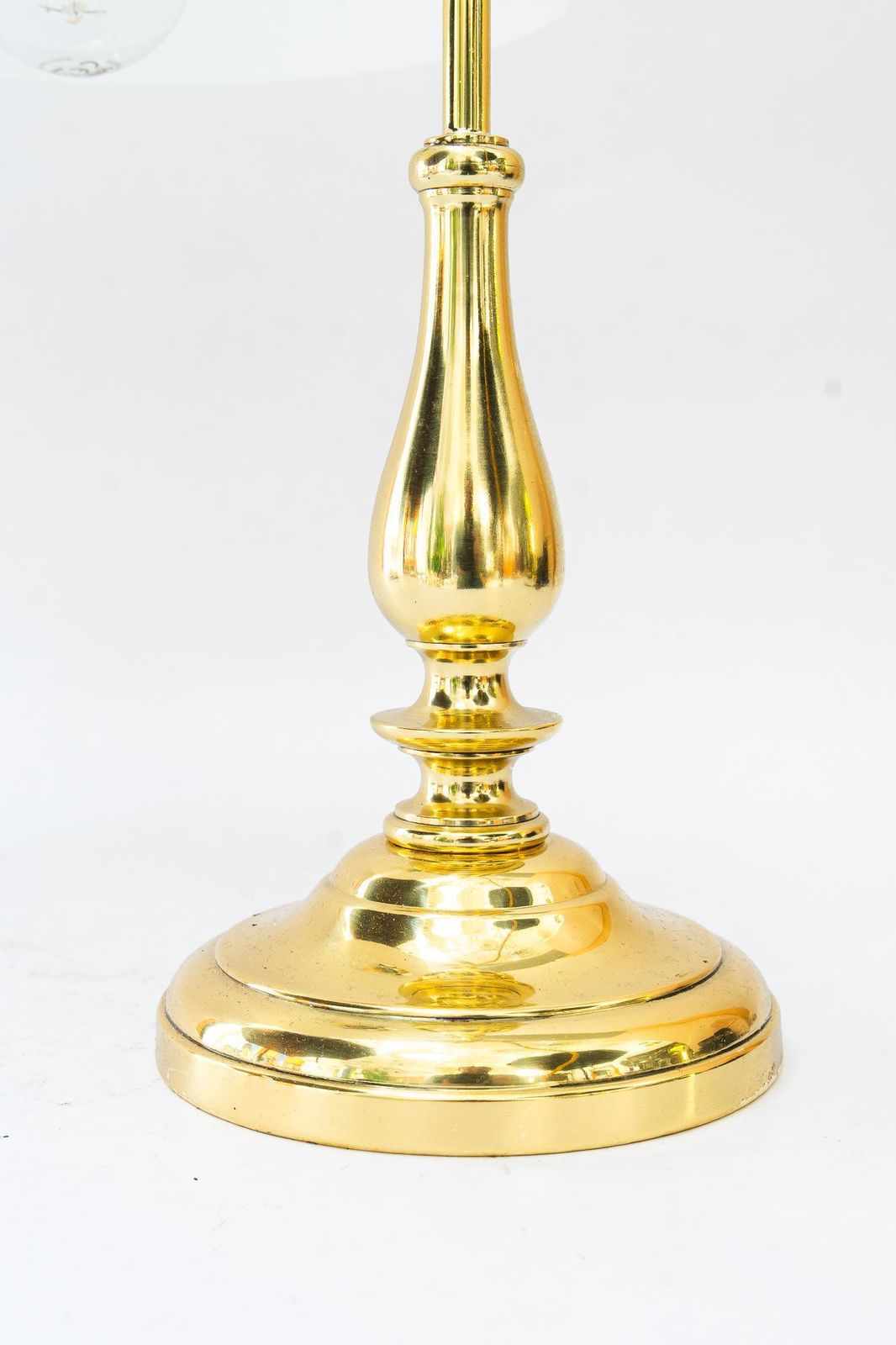 photo furniture Art Deco Table Lamp With Original Opal Glass Shade Vienna Around 1920s