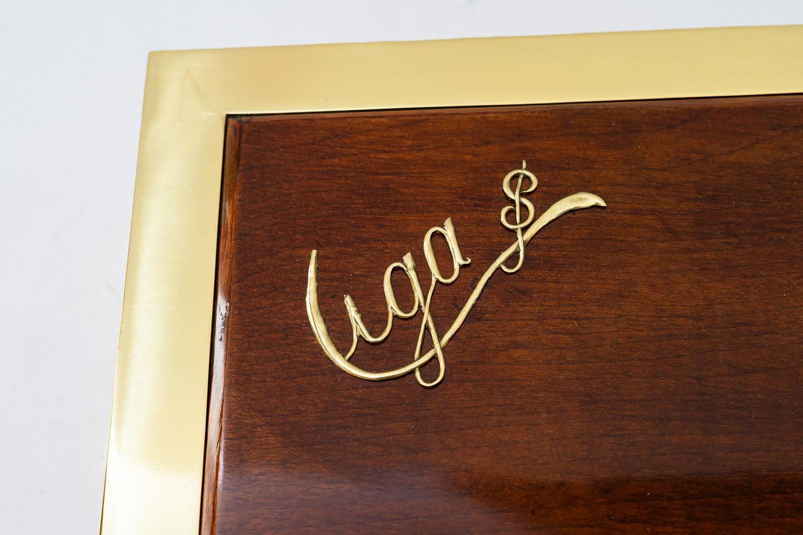 Big Art Deco Jewelry Box Brass And Wood Around 1920s photo 303.0