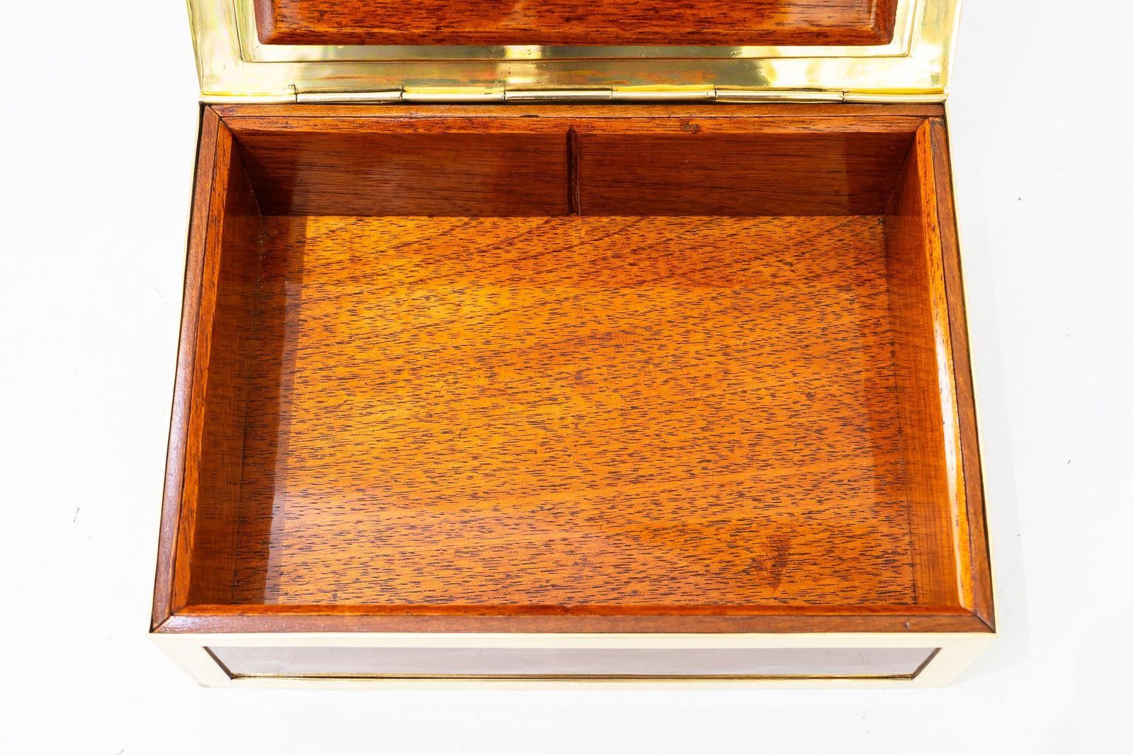 Big Art Deco Jewelry Box Brass And Wood Around 1920s photo buy