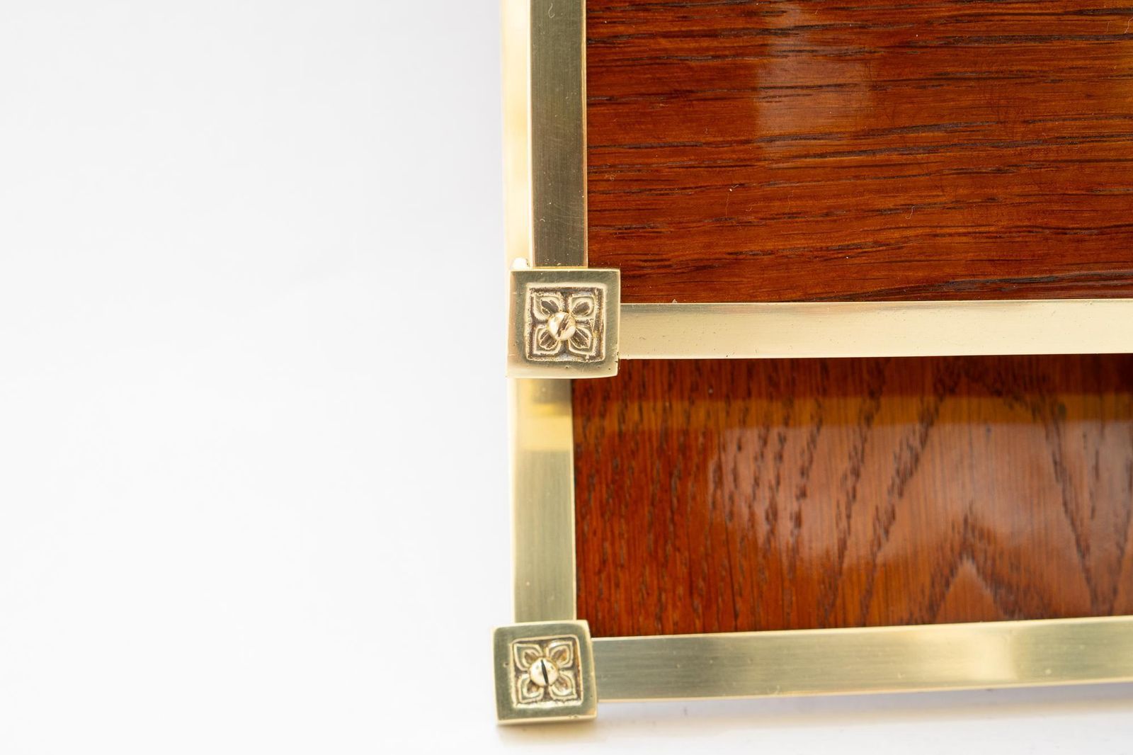 Wall Magazine Wood And Brass Rack Vienna Around 1920s photo for sale