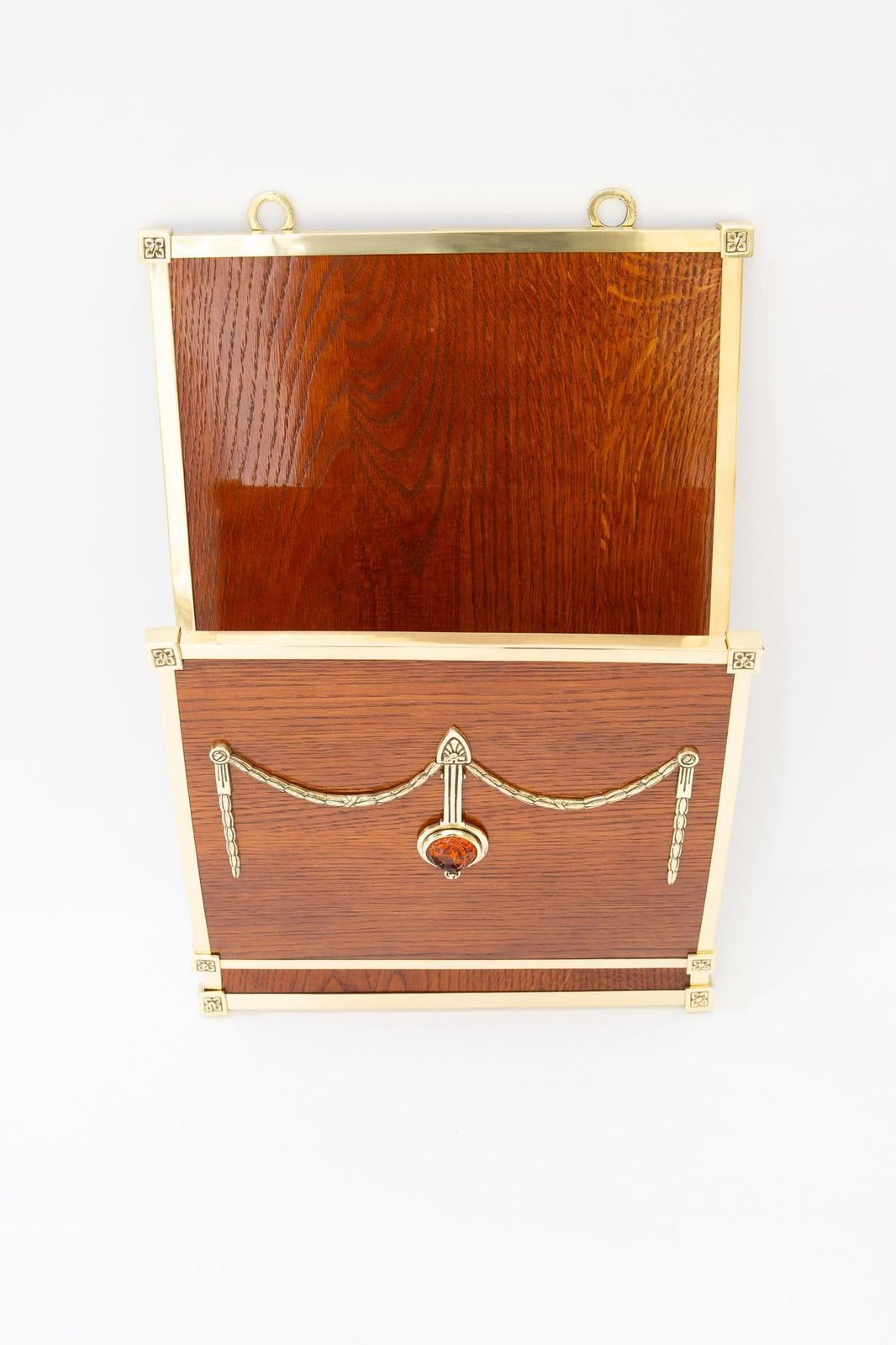 Wall Magazine Wood And Brass Rack Vienna Around 1920s photo Home Decor