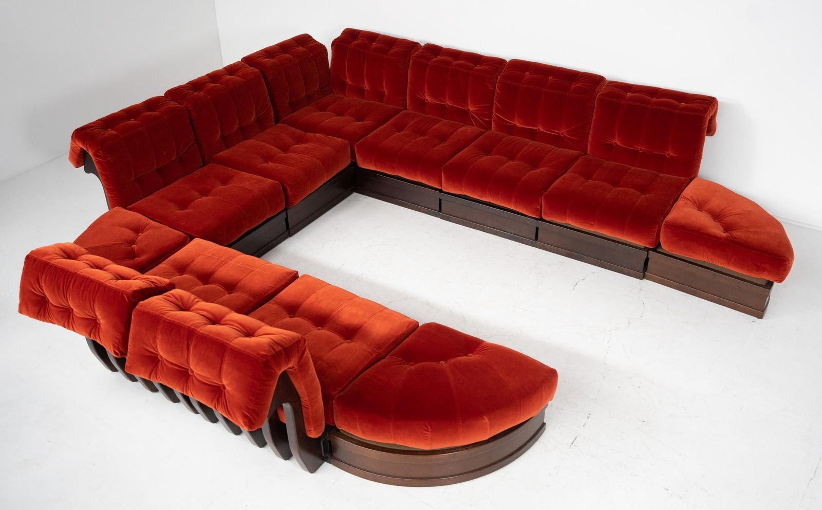 Furniture "Can Can" Modular Sofa By Luciano Frigerio For Frigerio Di Desio, 1970s photo
