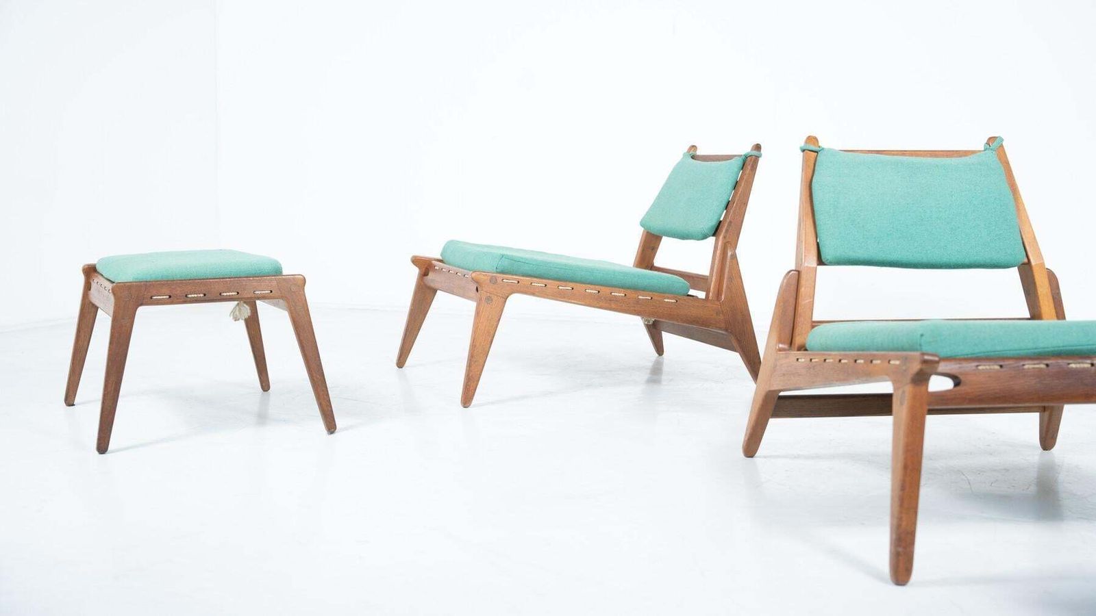 Set Of Hunting Chairs By Heinz Heger And Annaberg Buchholz, Former Gdr, 1960s photo furniture