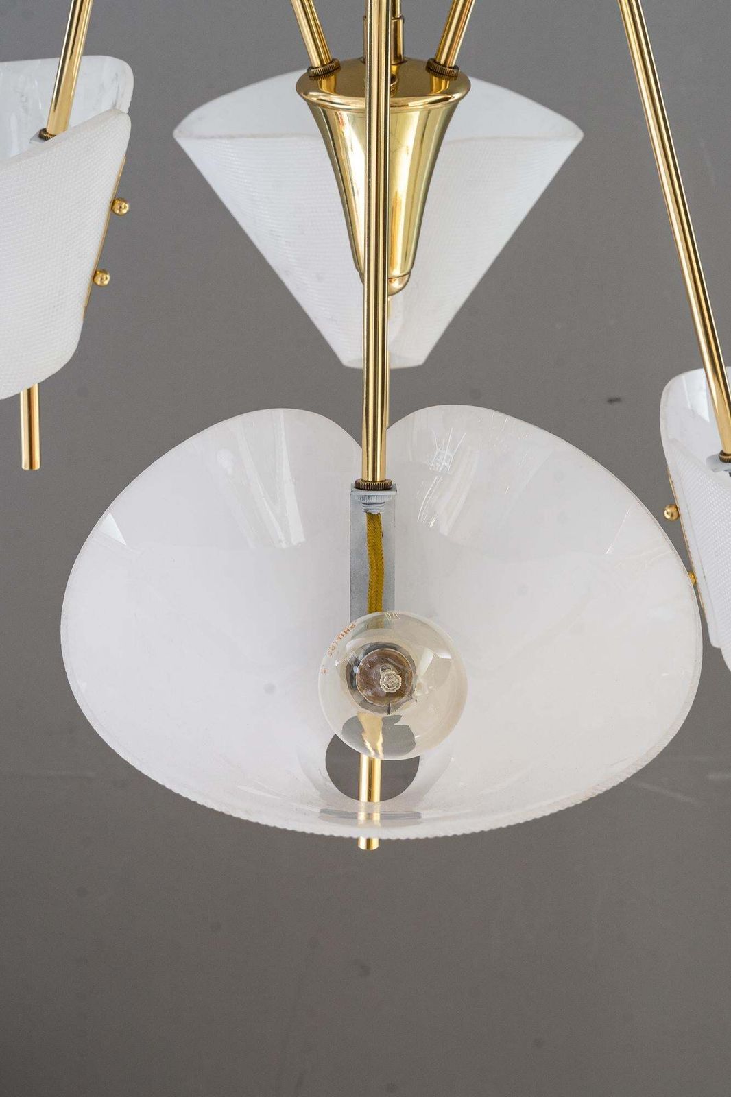 Rupert Nikoll Chandelier With Lucite Shades Vienna Around 1960s photo 1239.0
