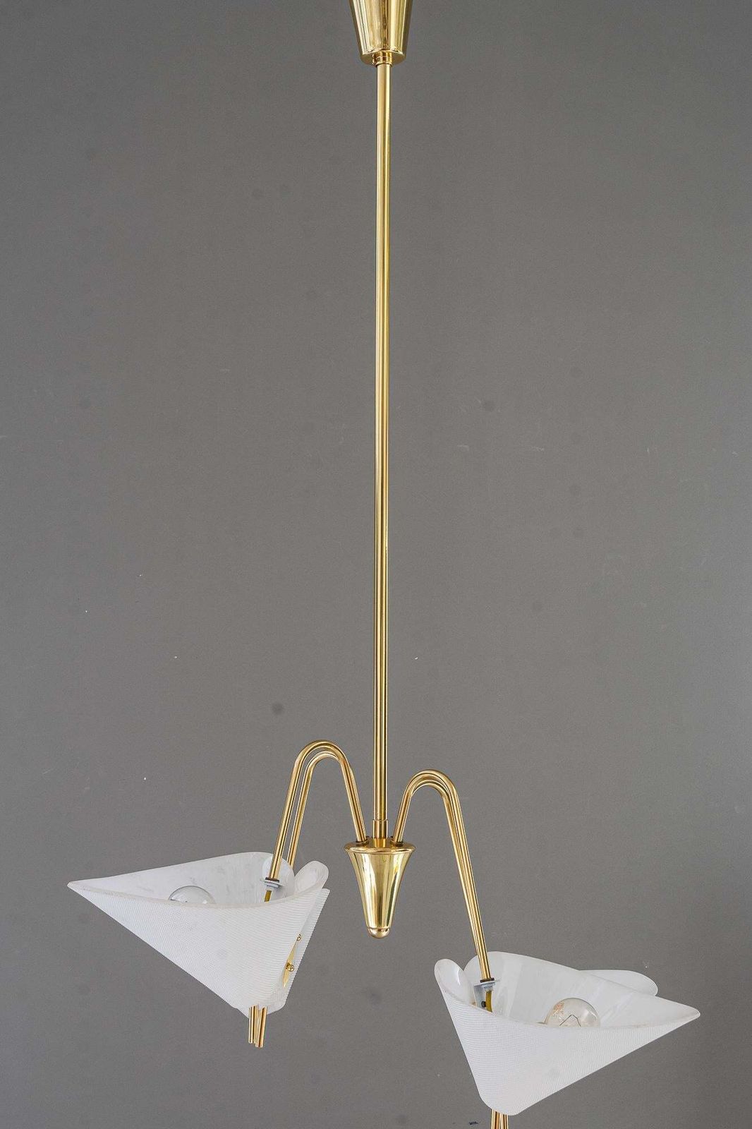 Rupert Nikoll Chandelier With Lucite Shades Vienna Around 1960s photo vinterior
