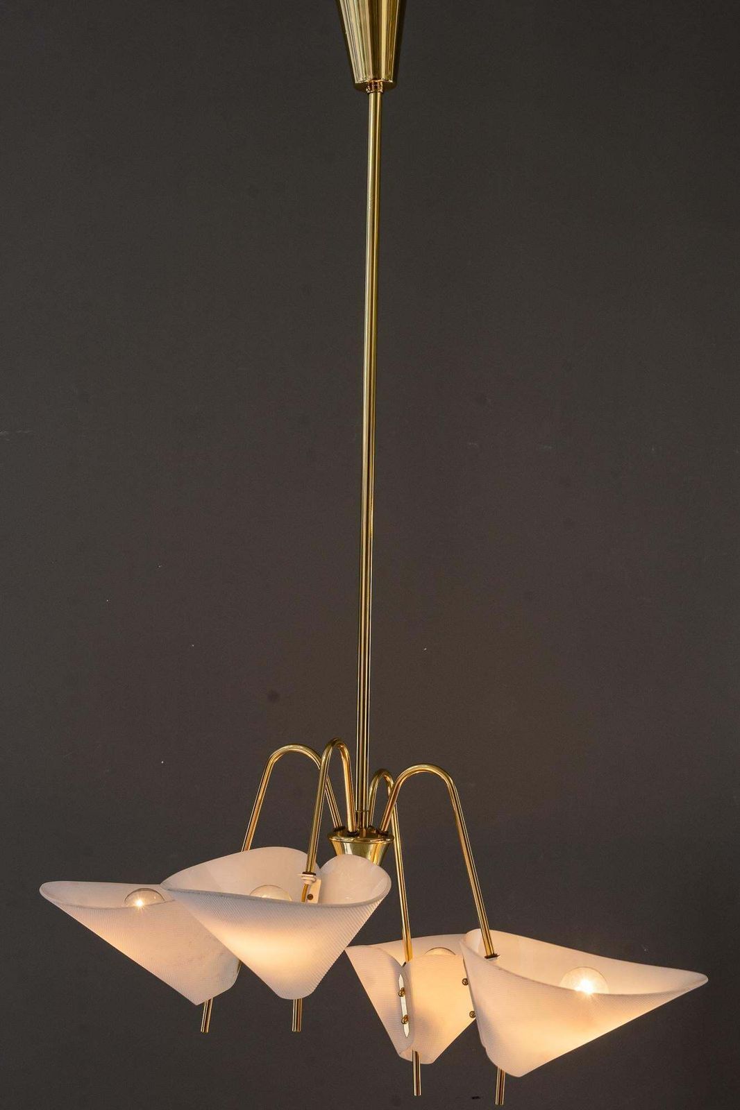 photo buy Rupert Nikoll Chandelier With Lucite Shades Vienna Around 1960s