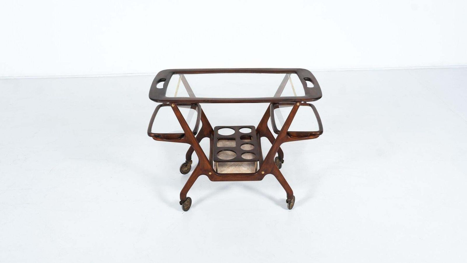 Mid Century Modern Dry Bar/ Trolley By Cesare Lacca, Italy, 1950s photo Furniture