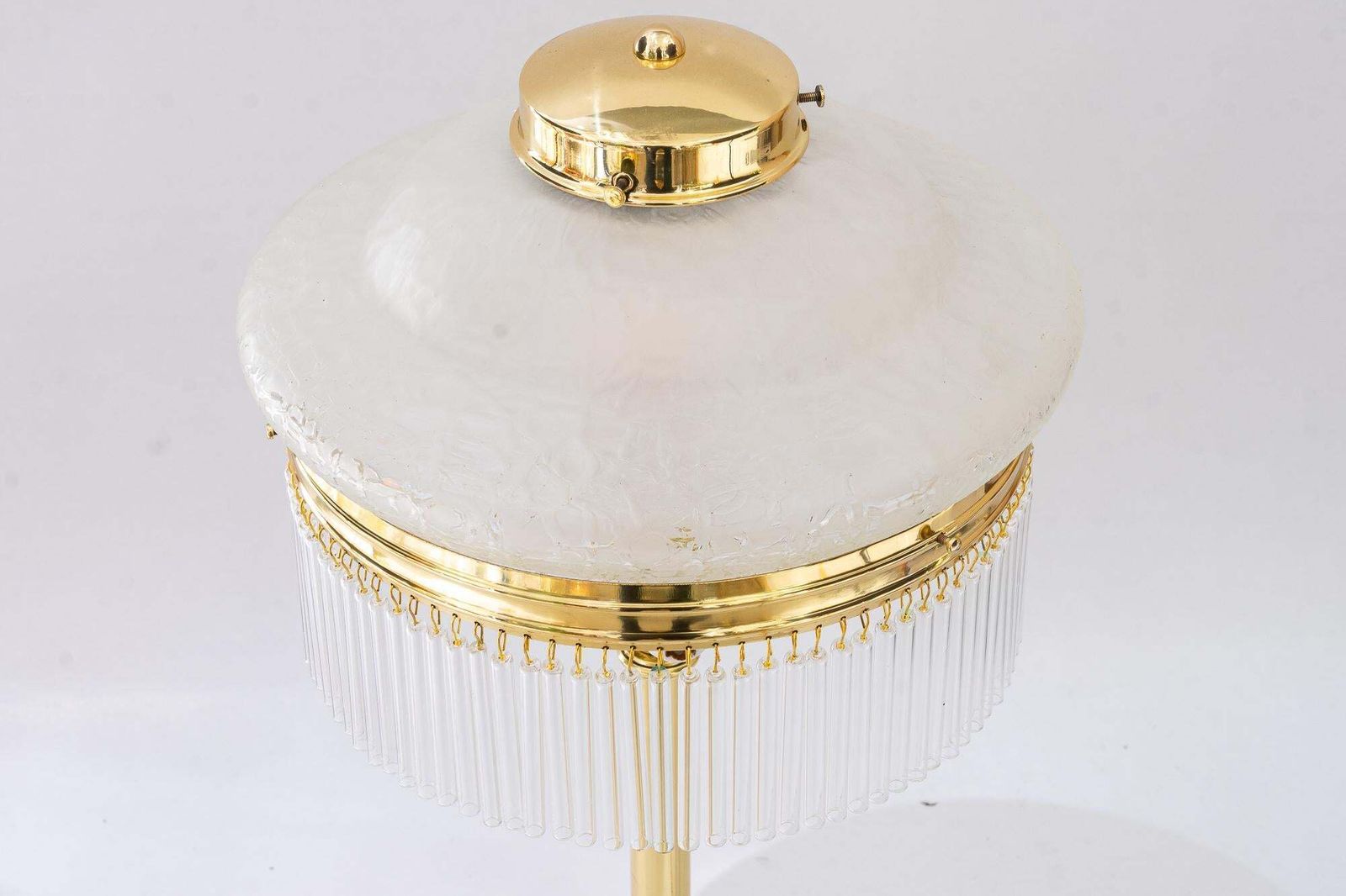 Art Deco Table Lamp With Glass And Glass Sticks Vienna Around 1920s photo Lighting