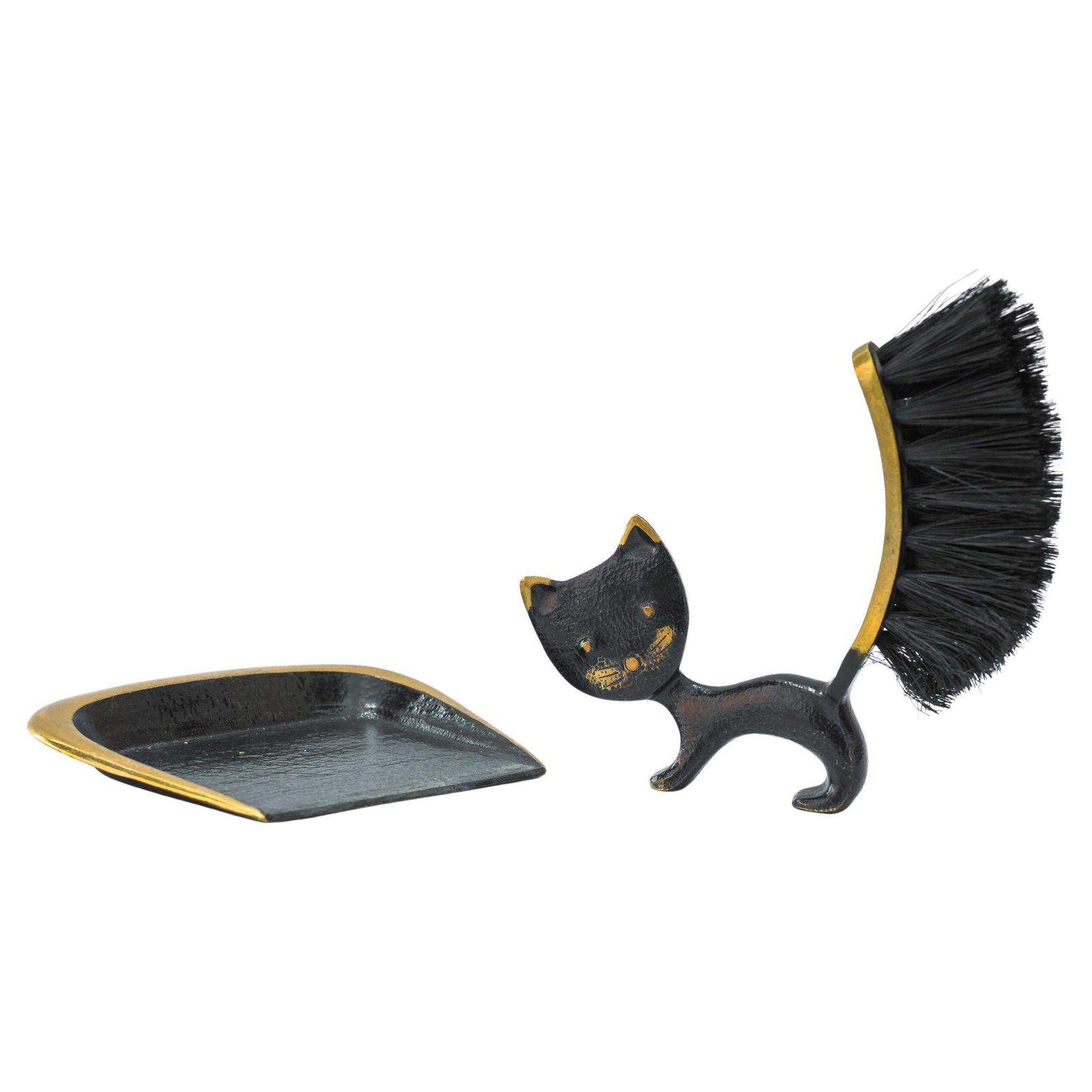Walter Bosse Cat Crumbs Table Cleaning Set For Hertha Baller, Austria, 1950s
