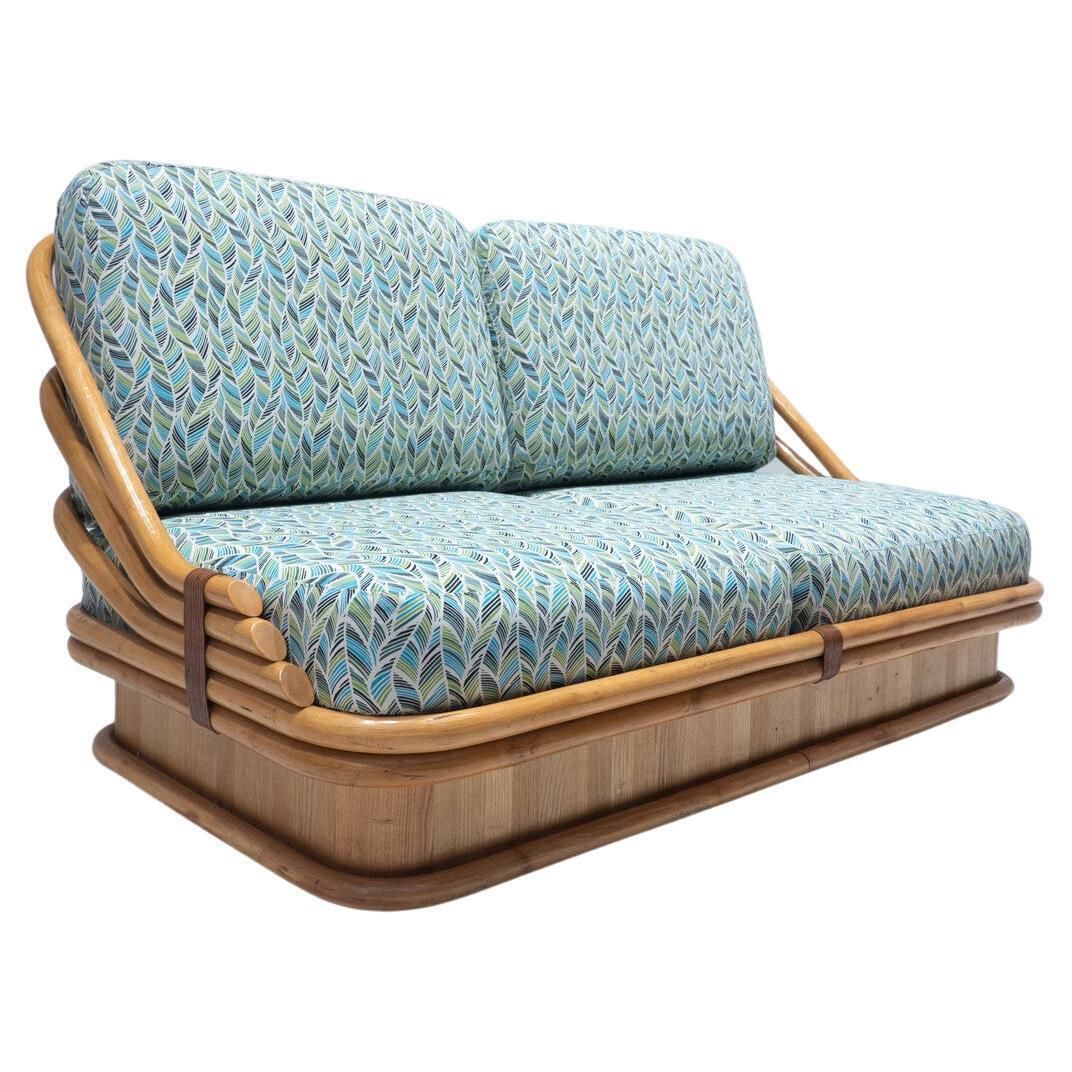Rattan Sofa By Vivai Del Sud, 1970s   New Upholstery