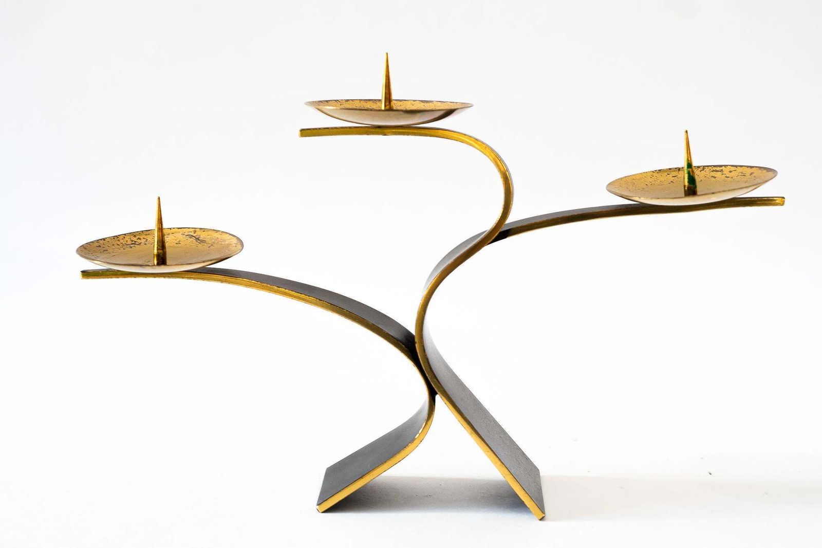 Candle Holder For 3 Candles Around 1950s photo vinterior