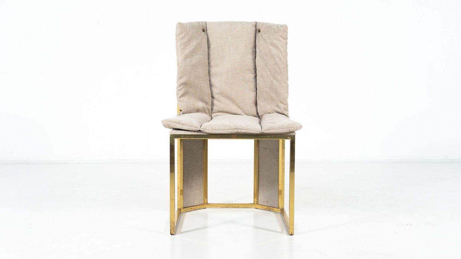 photo vintage Mid Century Modern Set Of 10 Chairs By Romeo Rega, Italy, 1970s   New Upholstery