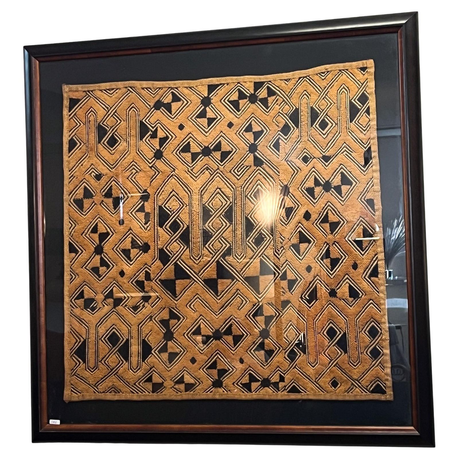 Framed Kuba Weaving, Democratic Republic Of Congo, 1950s